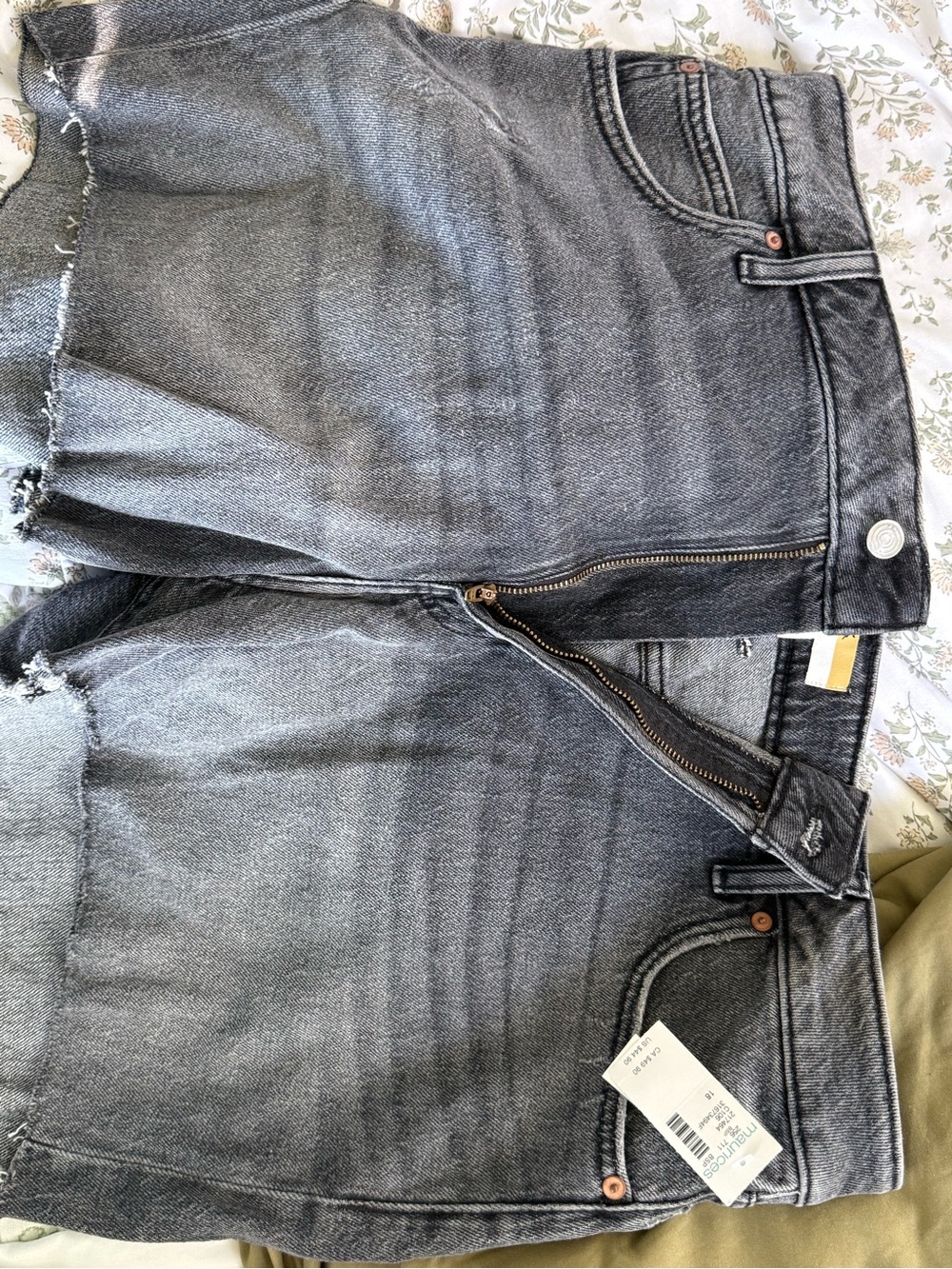 Maurices Gray Washed Denim Shorts